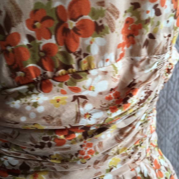 Vintage floral party bridesmaid dress size 6/8 - Picture 5 of 8